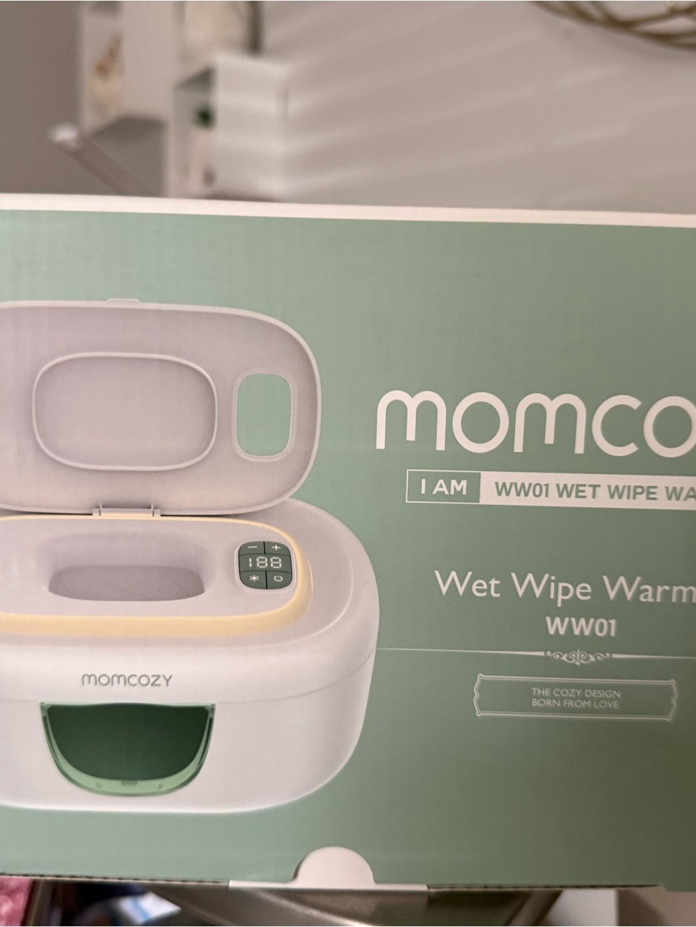 Momcozy WW01 Wet Wipe Warmer in White & Green New